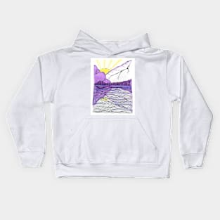 Purple Reflection Kids Hoodie